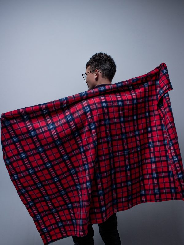 Плед в клетку (красный)