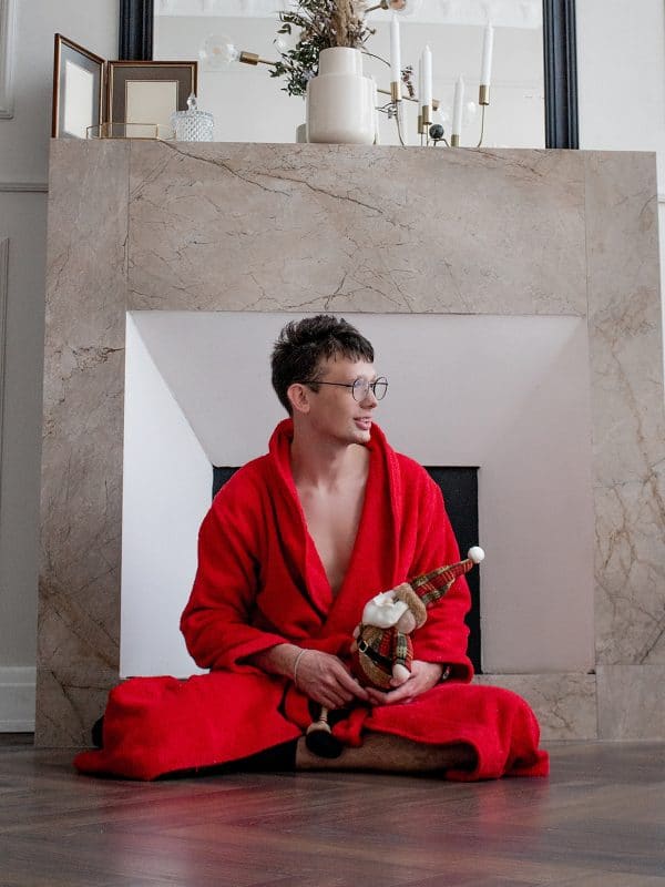 Халат махровый без вышивки