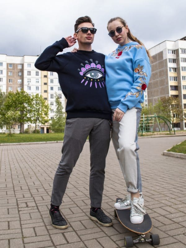 Парные свитшоты с вышивкой